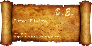 Durai Elvira névjegykártya